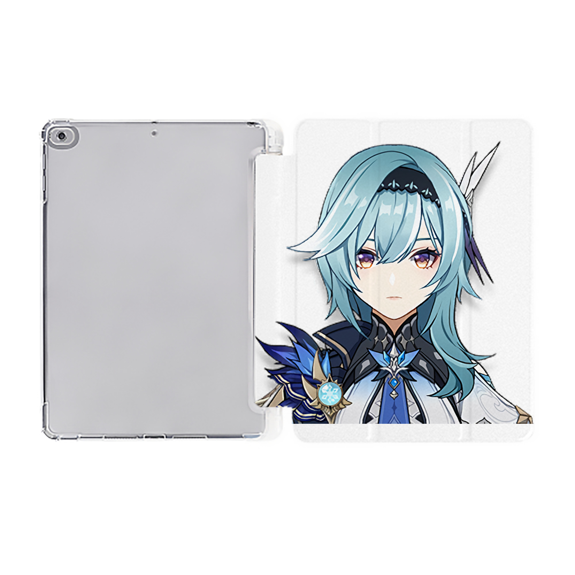 げんし神 优菈 ゆうら genshin Yūra IPad ケース ペン収納付き 三つ折りスタンド PUレザー×シリコン 対応機種9.5/10.5/10.9インチ